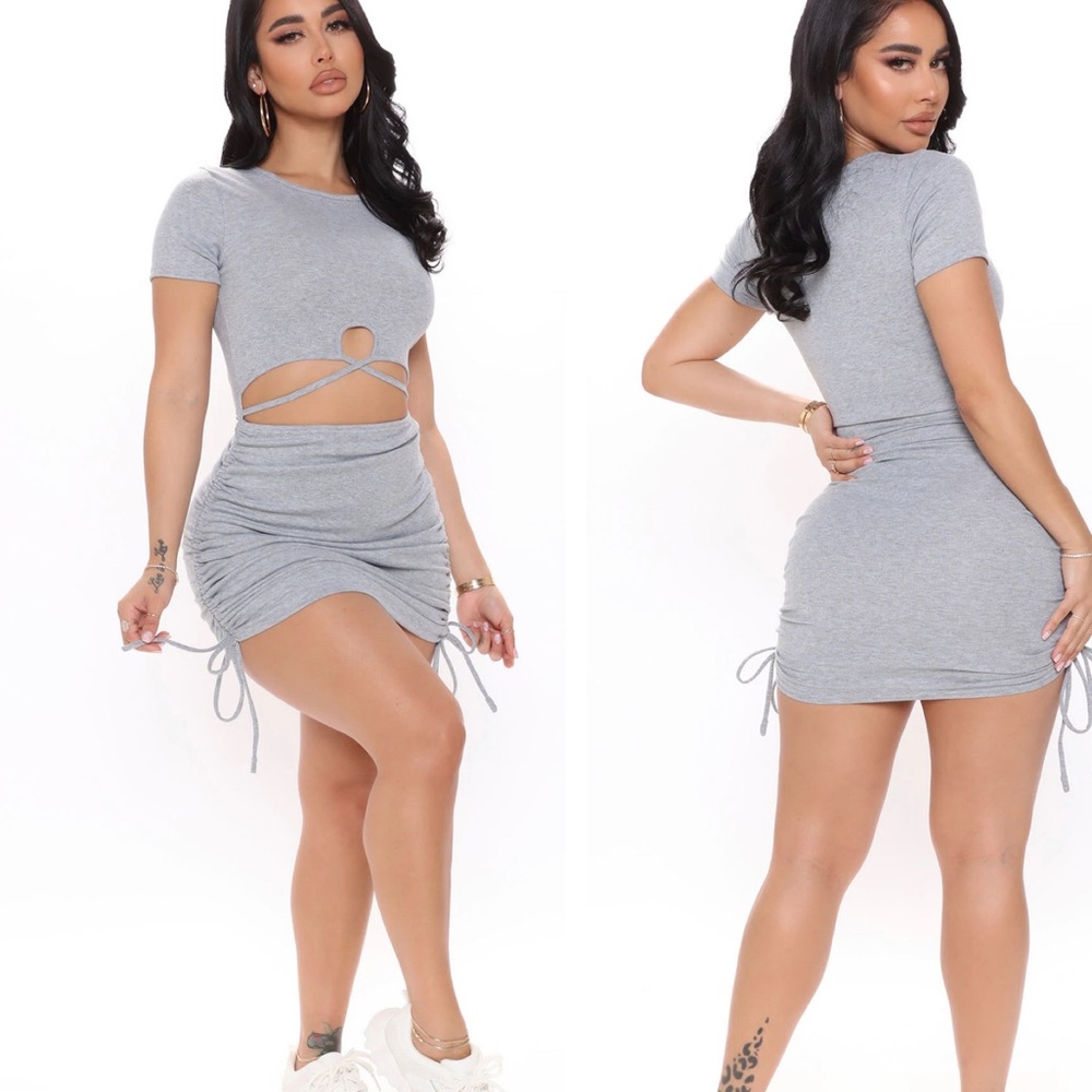 Grey fashion dress